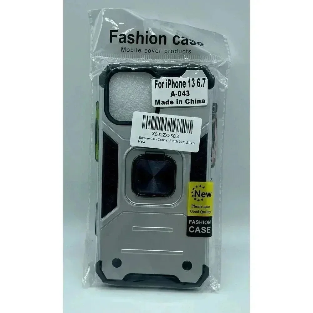 Skycase Compatible for iPhone 13 Pro‎ Max 6.7’’ Dual Layer Case W/Ring Kickstand